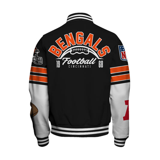 Cincinnati Bengals Unisex Ultimate Game Day Varsity Jacket AZBTVJK000069