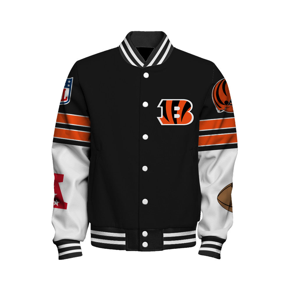 Cincinnati Bengals Unisex Ultimate Game Day Varsity Jacket AZBTVJK000069