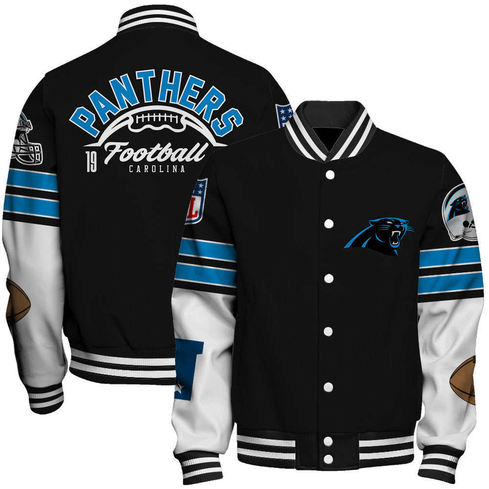 Carolina Panthers Unisex Ultimate Game Day Varsity Jacket AZBTVJK000071