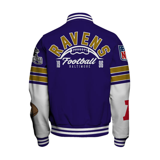Baltimore Ravens Unisex Ultimate Game Day Varsity Jacket AZBTVJK000073