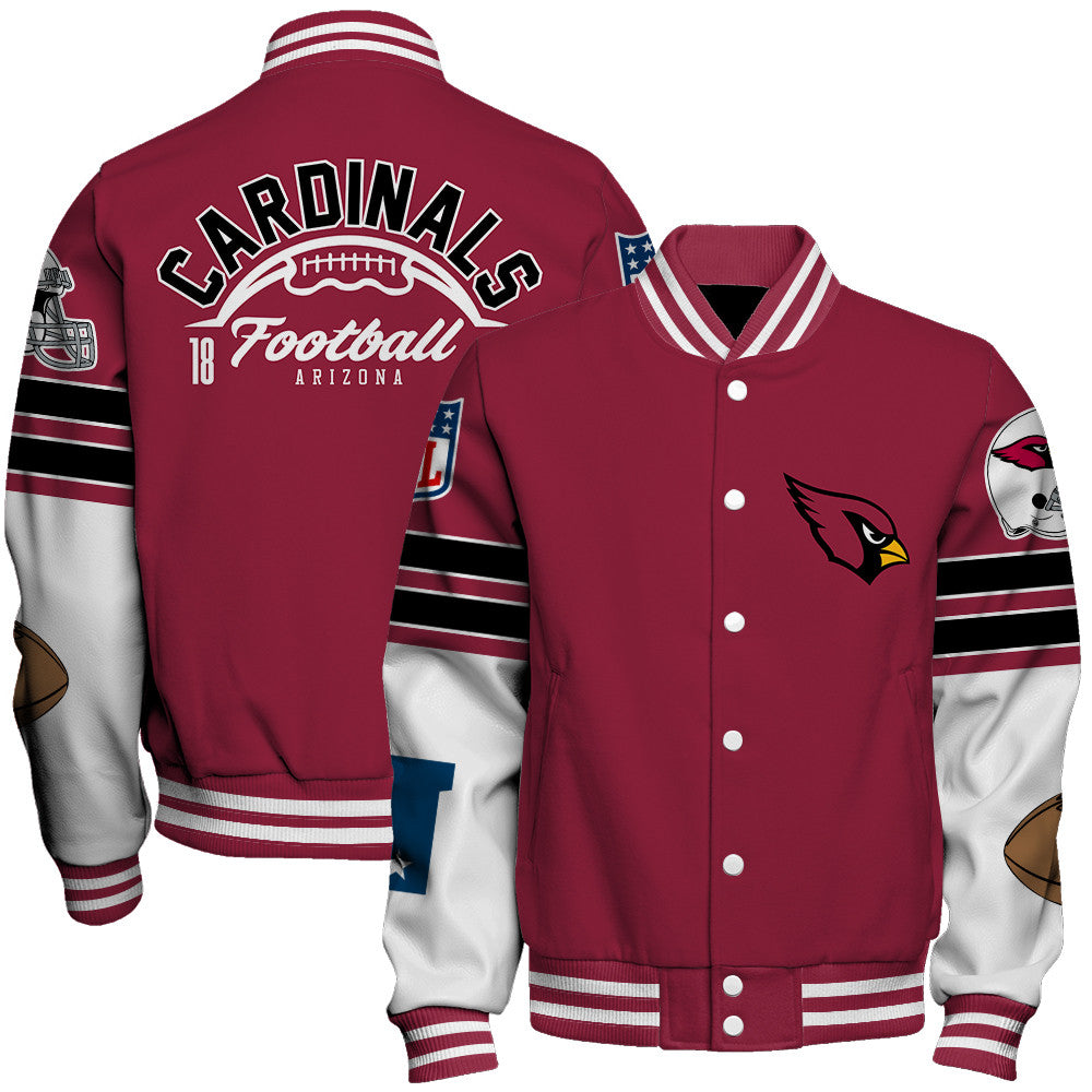 Arizona Cardinals Unisex Ultimate Game Day Varsity Jacket AZBTVJK000075