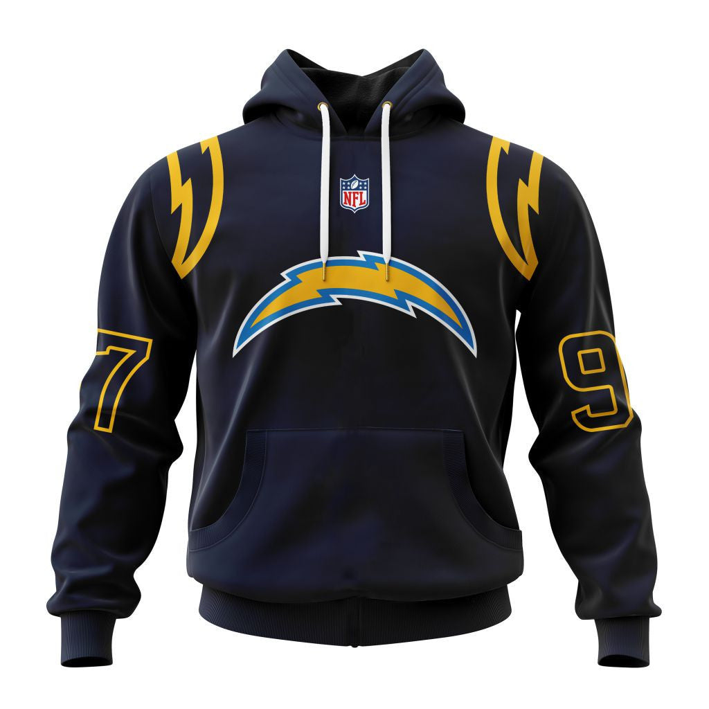 Los Angeles Chargers New Hoodie Personalized Letters Number AZBTCMHD000066