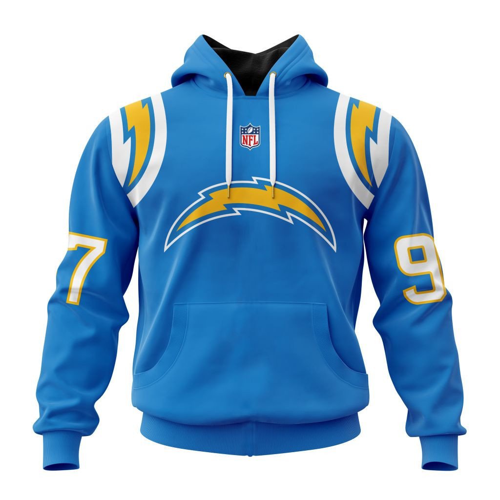 Los Angeles Chargers New Hoodie Personalized Letters Number AZBTCMHD000031