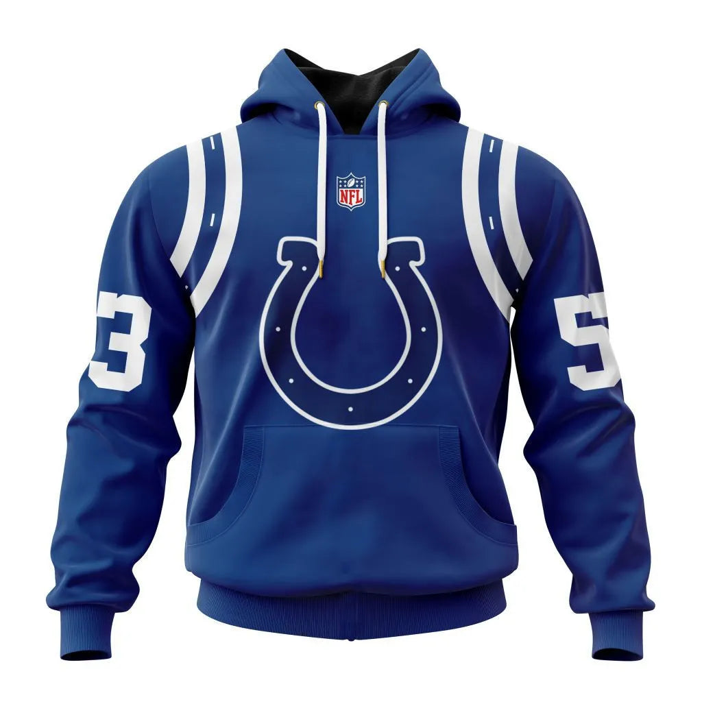Indianapolis Colts  New Hoodie Personalized Letters Number AZBTCMHD000028