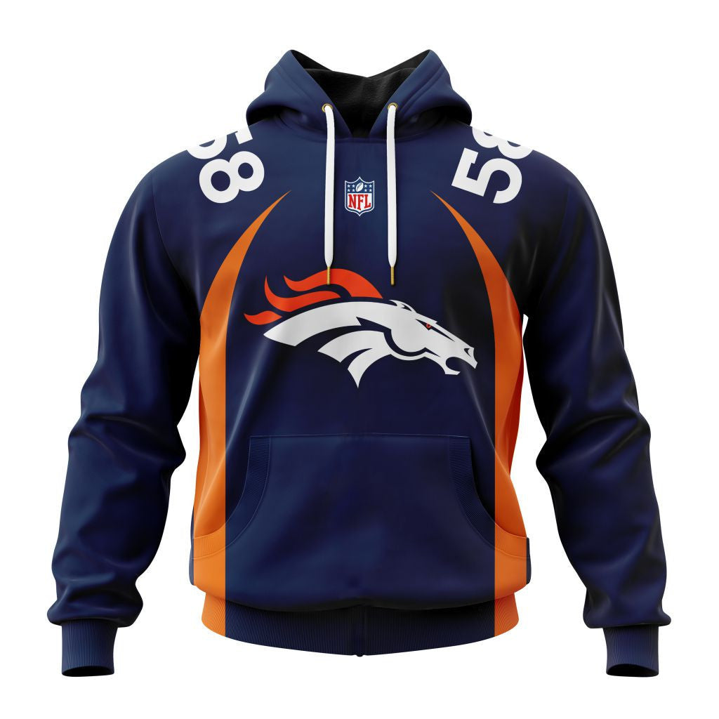 Denver Broncos New Hoodie Personalized Letters Number AZBTCMHD000074