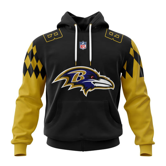 Baltimore Ravens  New Hoodie Personalized Letters Number AZBTCMHD000043