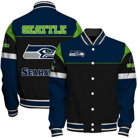 Seattle Seahawks Unisex Team Spirit Varsity Jacket AZBTVJK000079