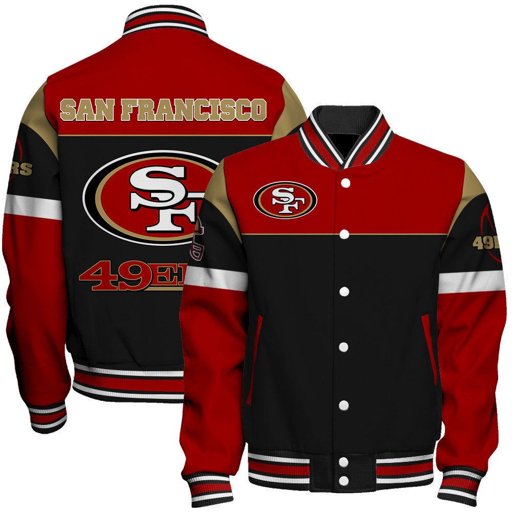 San Francisco 49ers Unisex Team Spirit Varsity Jacket AZBTVJK000080