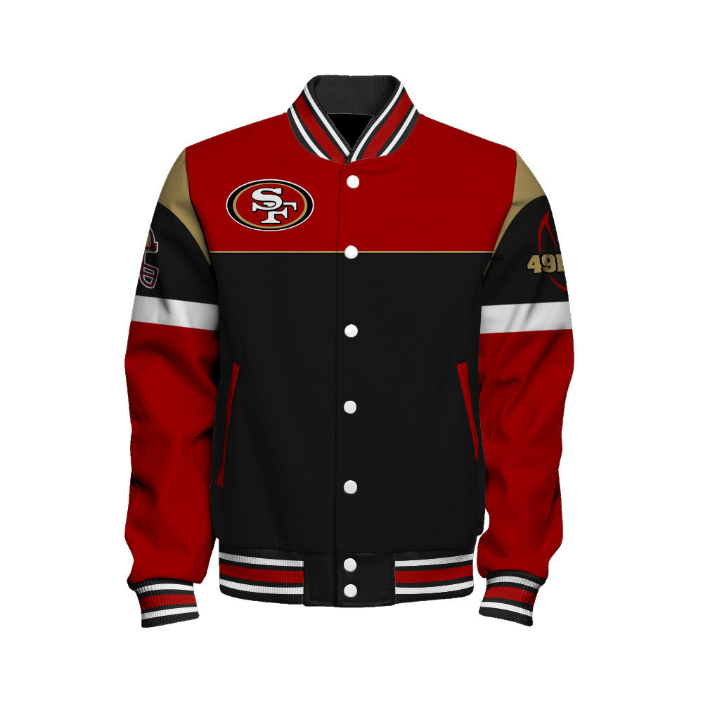 San Francisco 49ers Unisex Team Spirit Varsity Jacket AZBTVJK000080