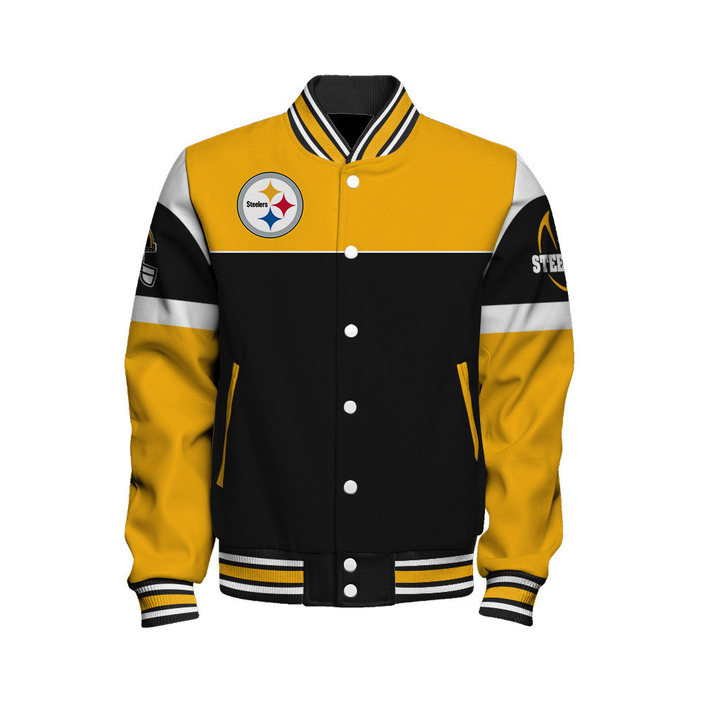 Pittsburgh Steelers Unisex Team Spirit Varsity Jacket AZBTVJK000081