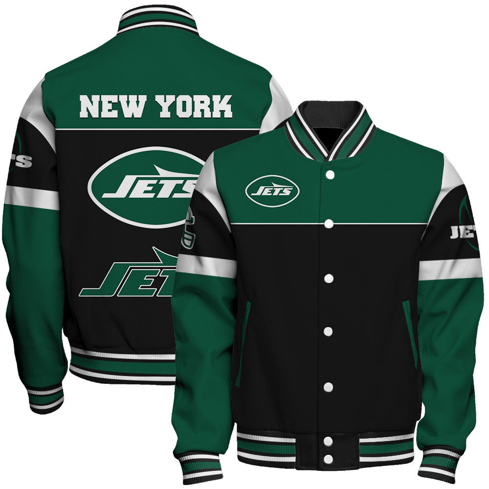 New York Jets Unisex Team Spirit Varsity Jacket AZBTVJK000083
