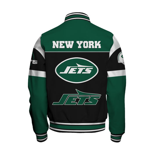New York Jets Unisex Team Spirit Varsity Jacket AZBTVJK000083