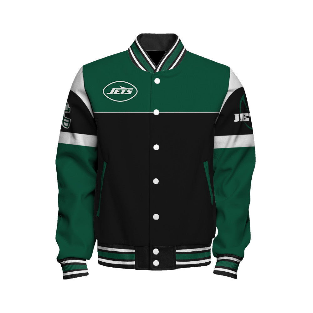 New York Jets Unisex Team Spirit Varsity Jacket AZBTVJK000083