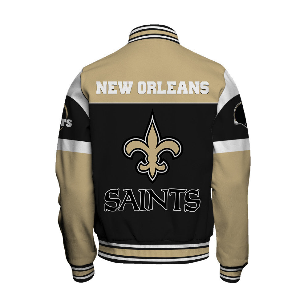 New Orleans Saints Unisex Team Spirit Varsity Jacket AZBTVJK000085
