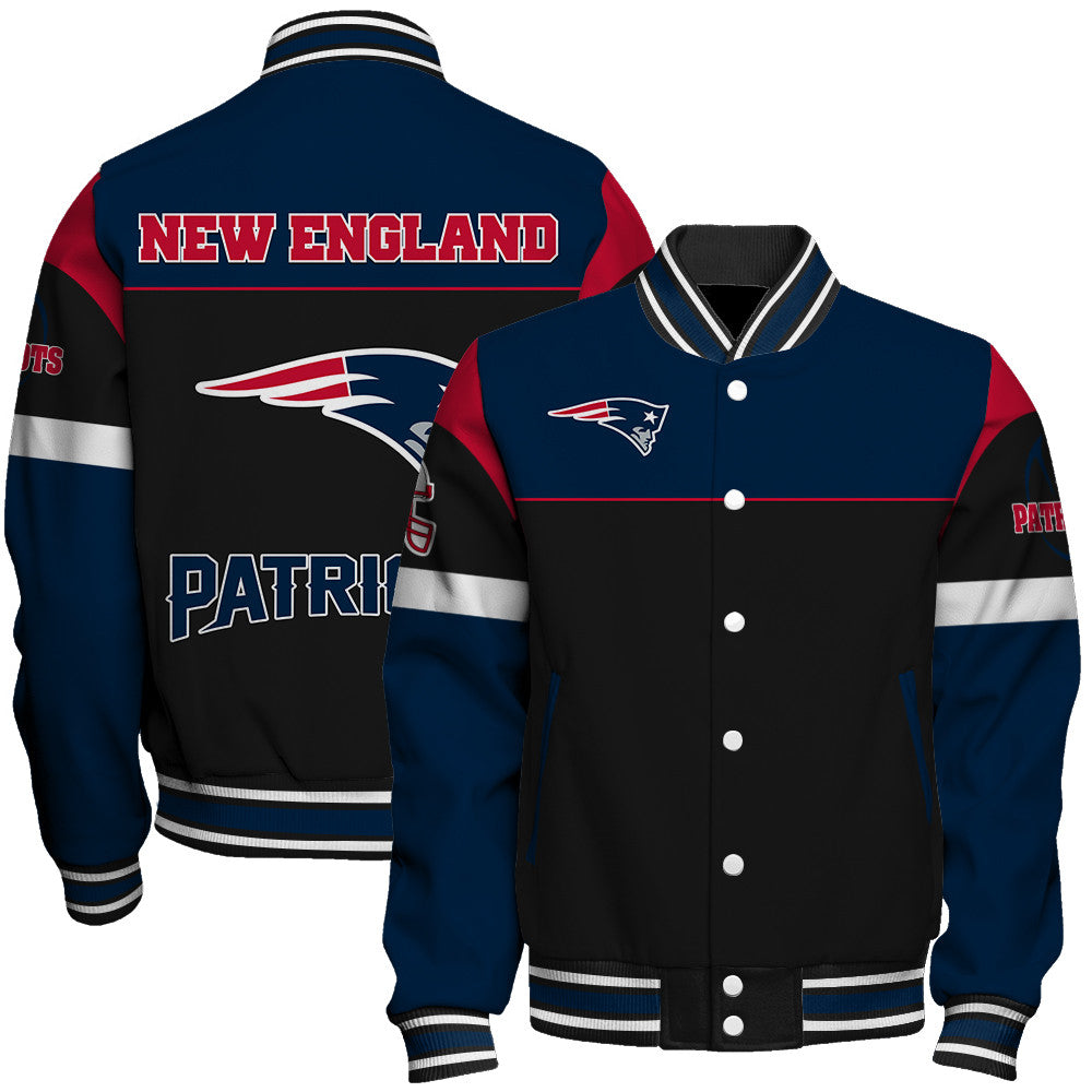 New England Patriots Unisex Team Spirit Varsity Jacket AZBTVJK000086