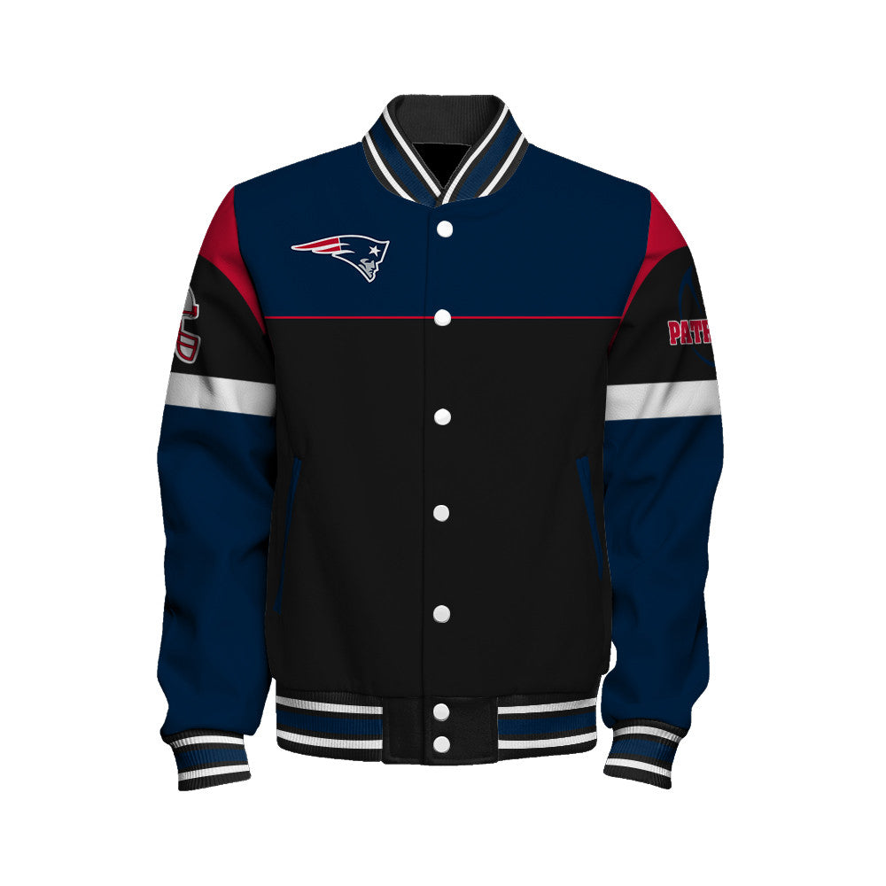 New England Patriots Unisex Team Spirit Varsity Jacket AZBTVJK000086