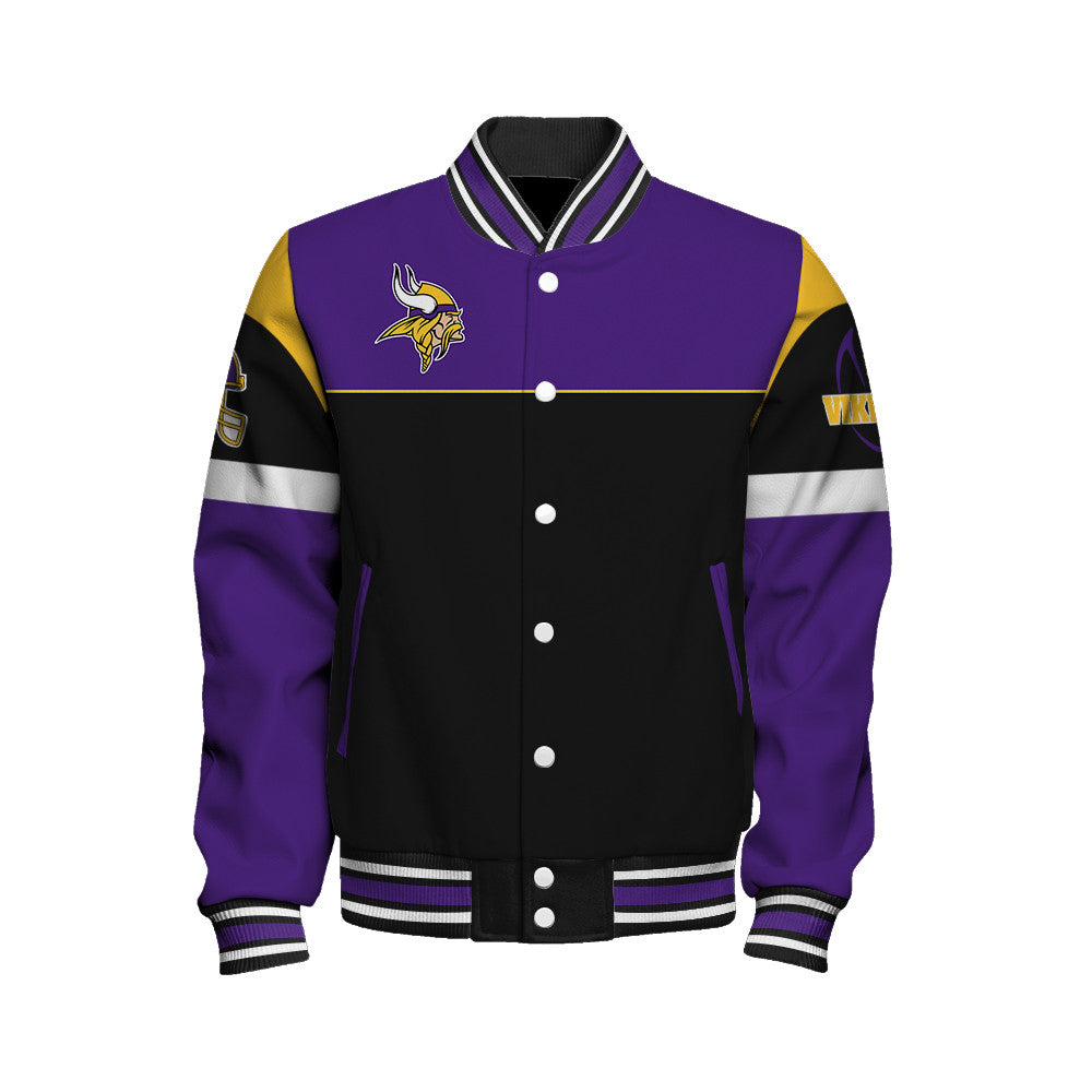 Minnesota Vikings Unisex Team Spirit Varsity Jacket AZBTVJK000087