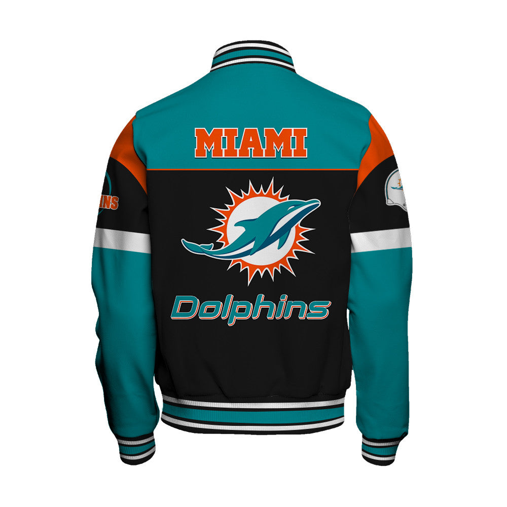 Miami Dolphins Unisex Team Spirit Varsity Jacket AZBTVJK000088