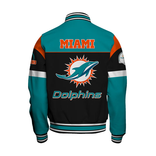 Miami Dolphins Unisex Team Spirit Varsity Jacket AZBTVJK000088