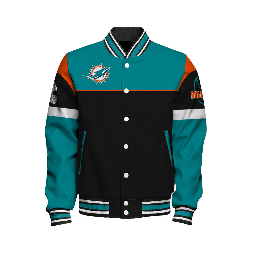 Miami Dolphins Unisex Team Spirit Varsity Jacket AZBTVJK000088