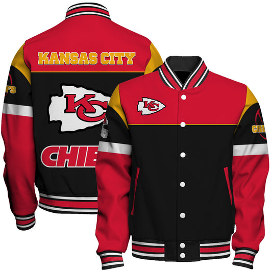 Kansas City Chiefs Unisex Team Spirit Varsity Jacket AZBTVJK000092
