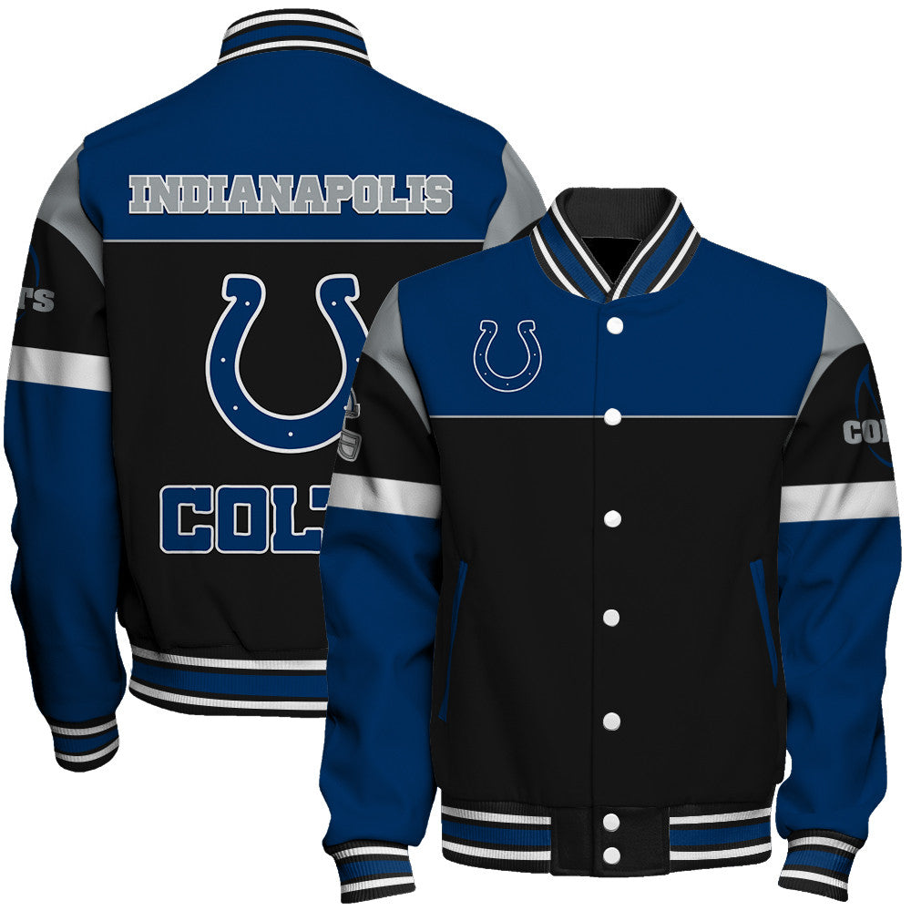 Indianapolis Colts Unisex Team Spirit Varsity Jacket AZBTVJK000094