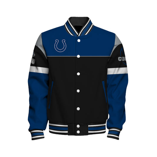Indianapolis Colts Unisex Team Spirit Varsity Jacket AZBTVJK000094