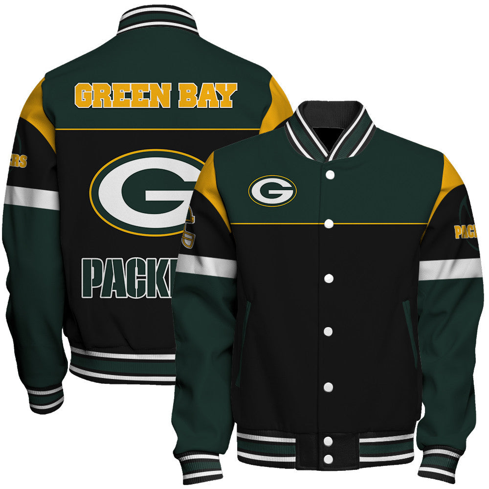 Green Bay Packers Unisex Team Spirit Varsity Jacket AZBTVJK000096