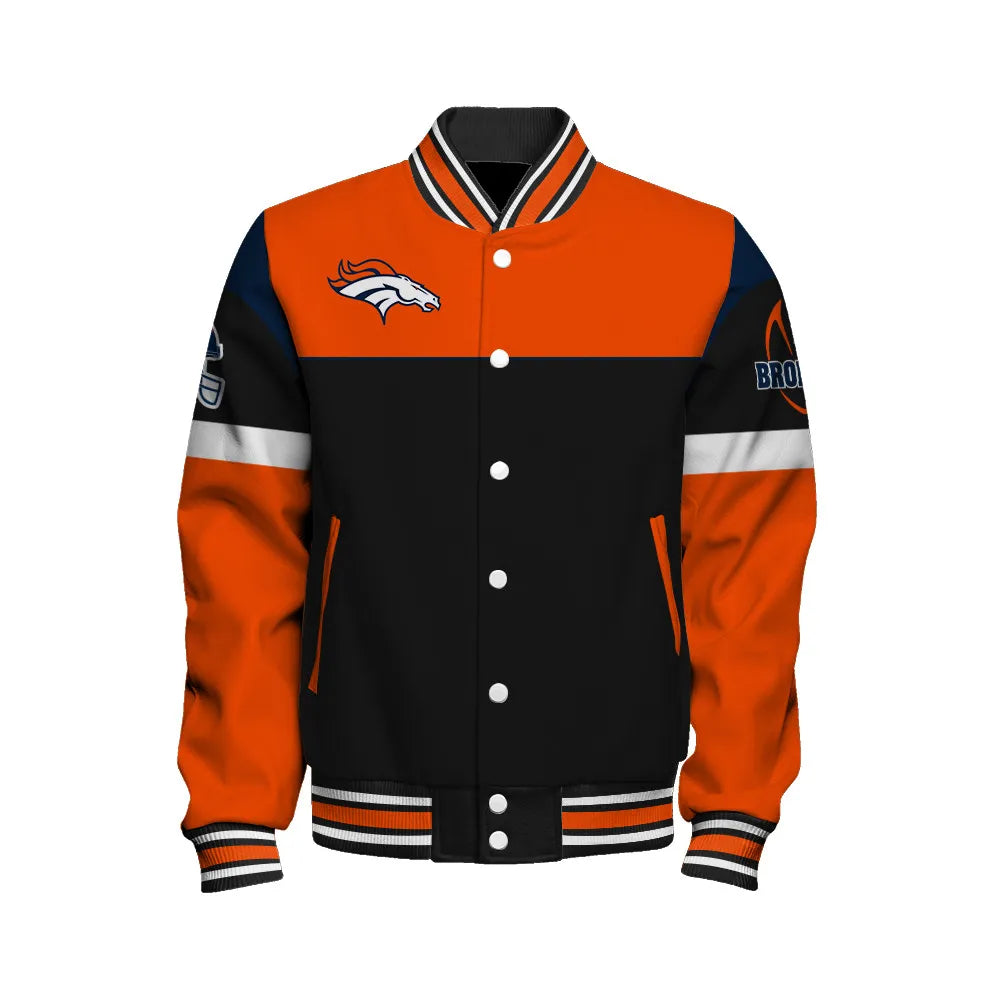 Denver Broncos Unisex Team Spirit Varsity Jacket AZBTVJK000098