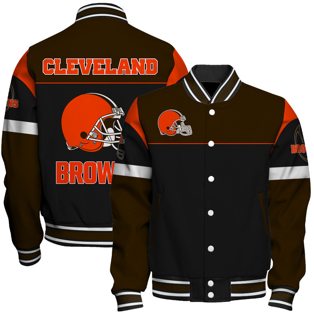Cleveland Browns Unisex Team Spirit Varsity Jacket AZBTVJK000100