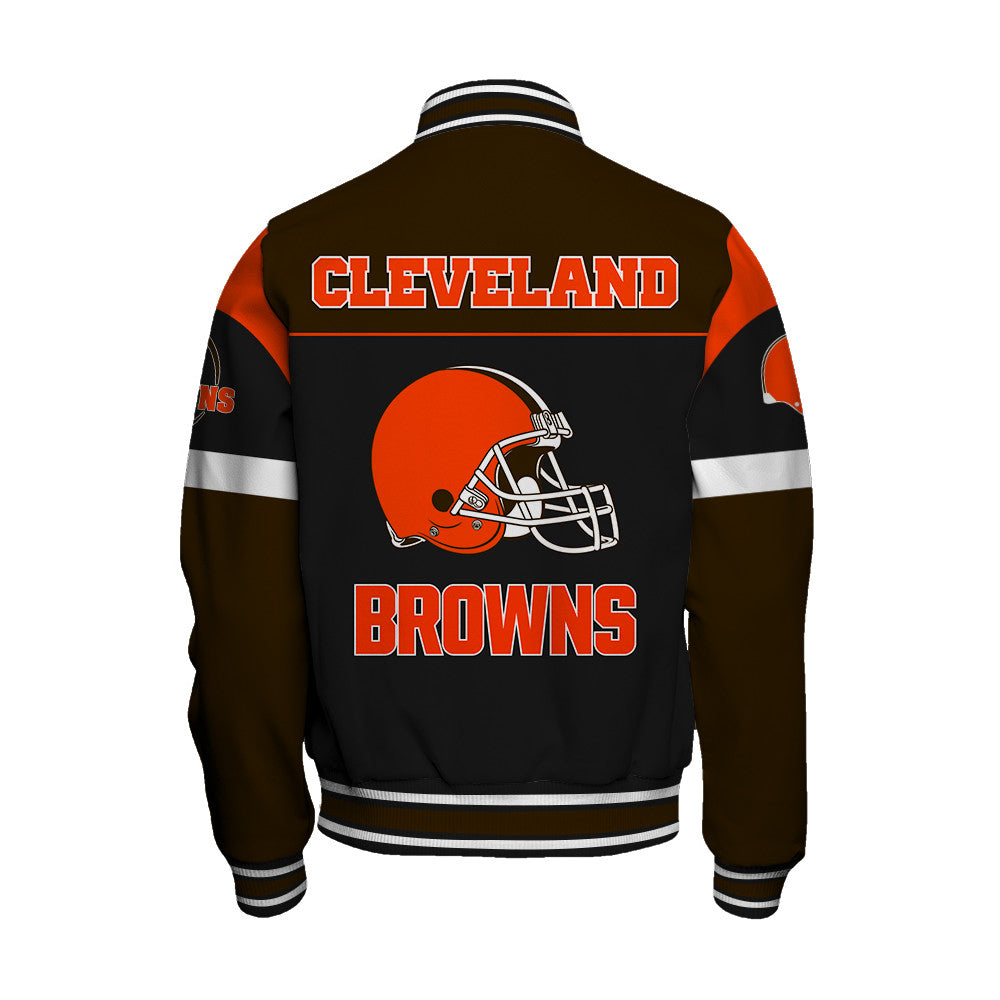Cleveland Browns Unisex Team Spirit Varsity Jacket AZBTVJK000100