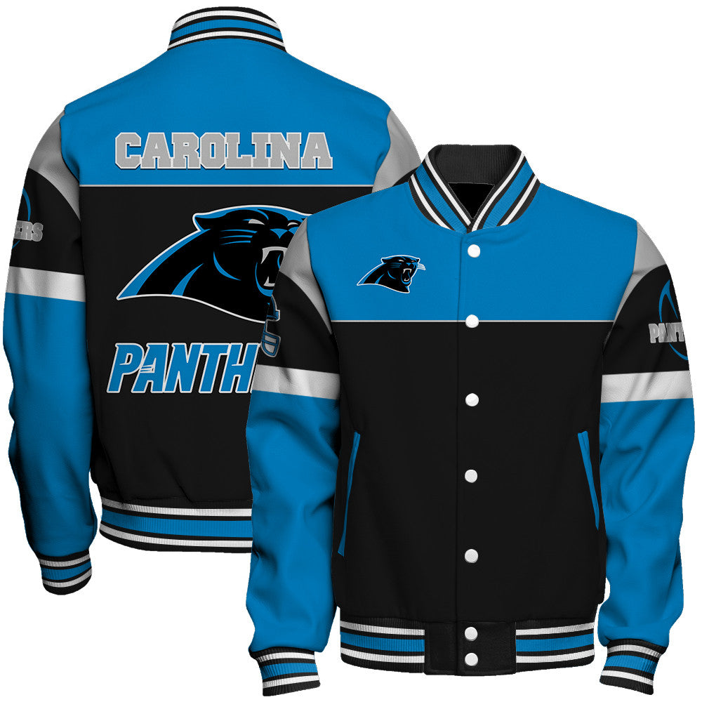 Carolina Panthers Unisex Team Spirit Varsity Jacket AZBTVJK000103