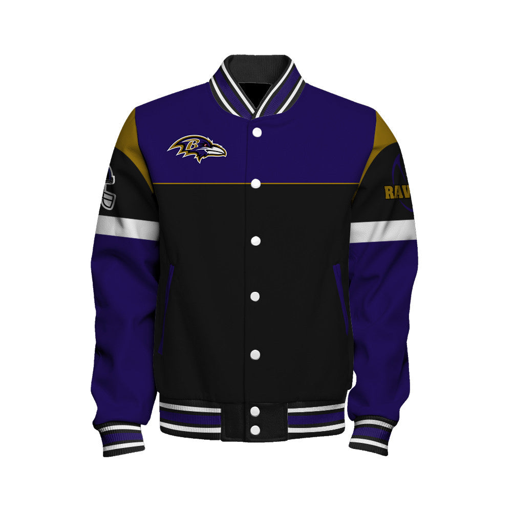 Baltimore Ravens Unisex Team Spirit Varsity Jacket AZBTVJK000105