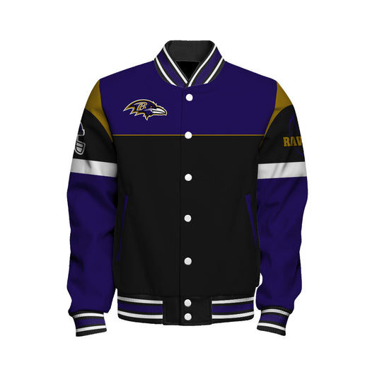 Baltimore Ravens Unisex Team Spirit Varsity Jacket AZBTVJK000105