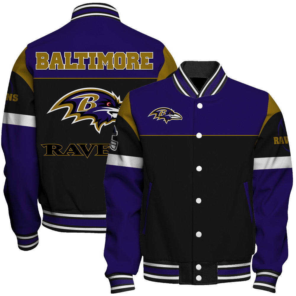 Baltimore Ravens Unisex Team Spirit Varsity Jacket AZBTVJK000105
