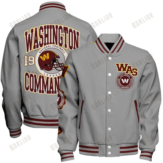 Washington Commanders Personalized Unisex Varsity Jacket AZBTVJK000342