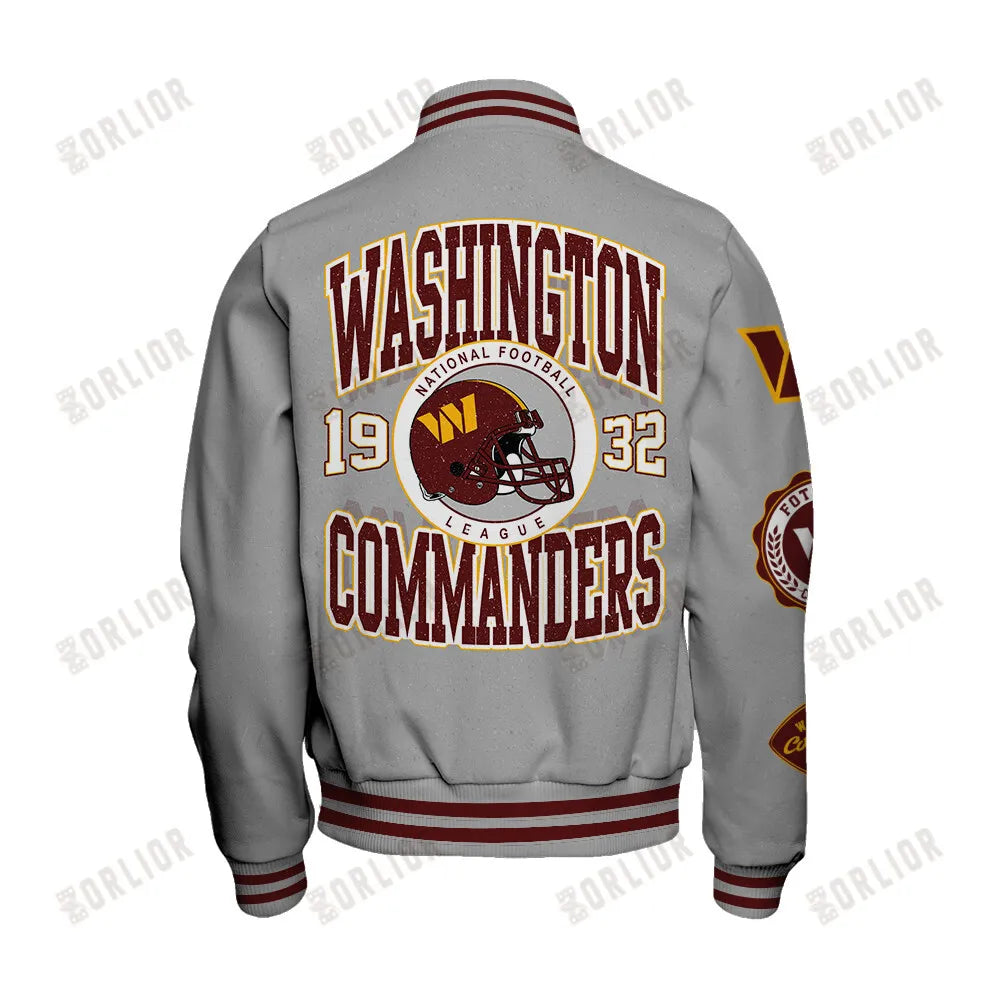 Washington Commanders Personalized Unisex Varsity Jacket AZBTVJK000342