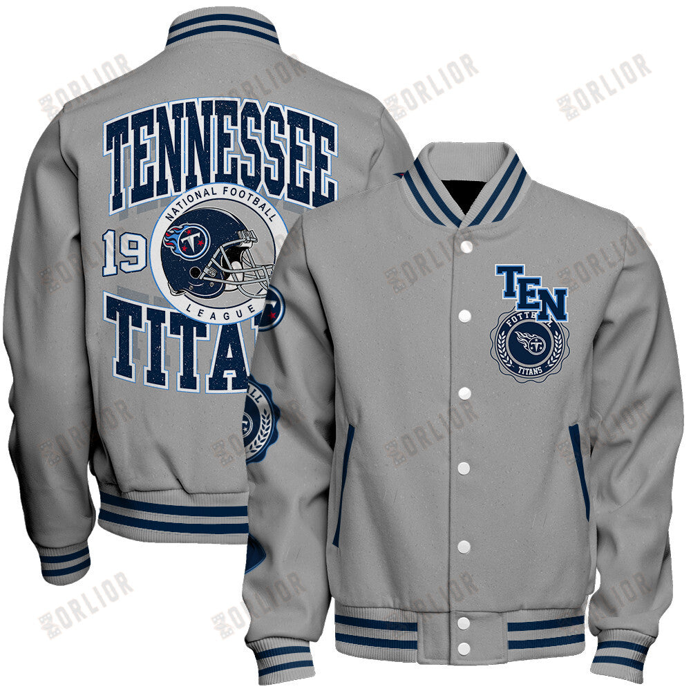Tennessee Titans Personalized Unisex Varsity Jacket AZBTVJK000343