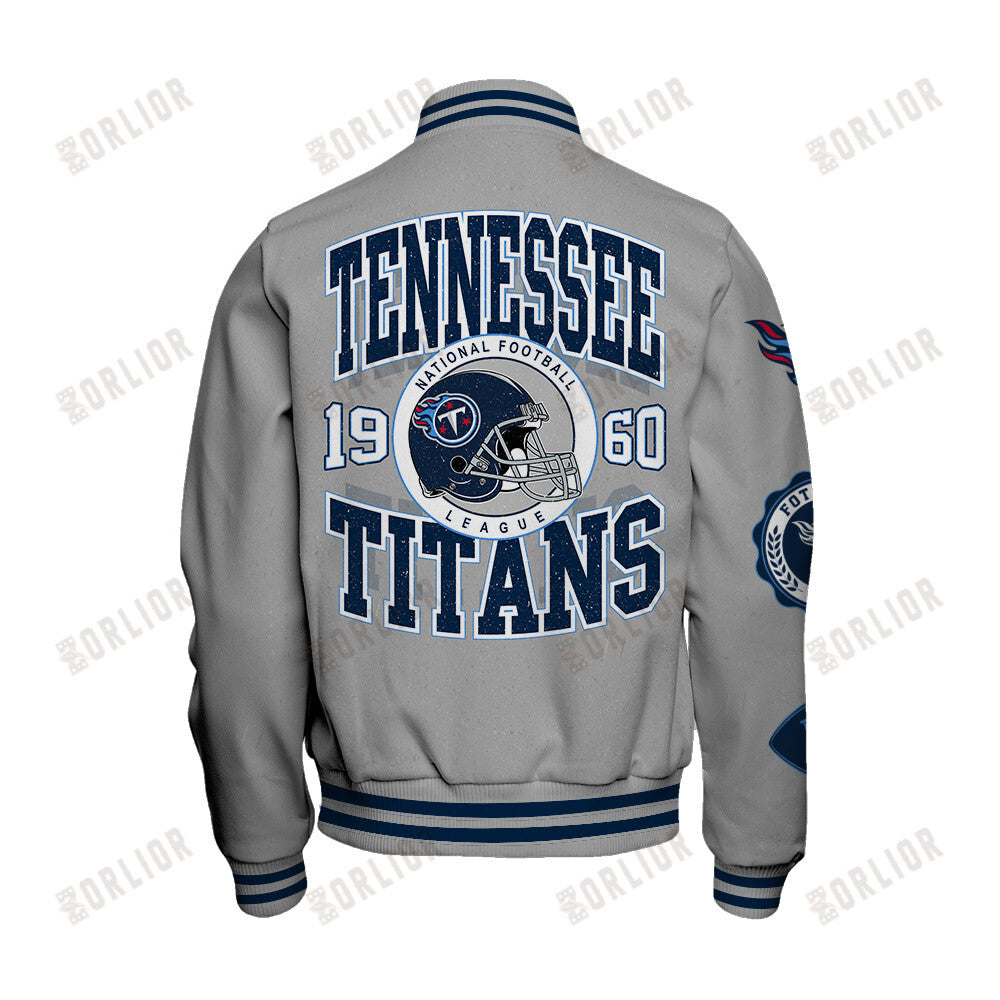 Tennessee Titans Personalized Unisex Varsity Jacket AZBTVJK000343