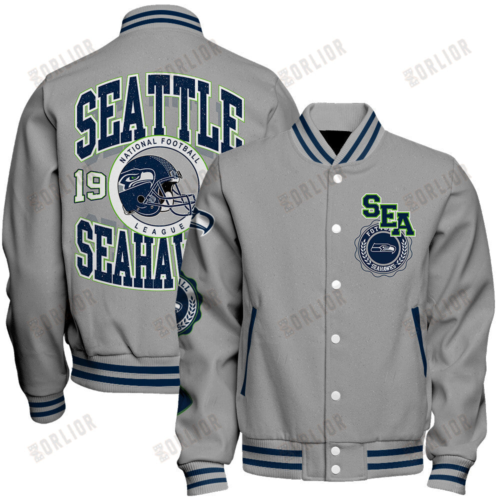 Seattle Seahawks Personalized Unisex Varsity Jacket AZBTVJK000345