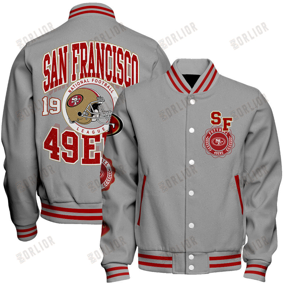 San Francisco 49ers Personalized Unisex Varsity Jacket AZBTVJK000346