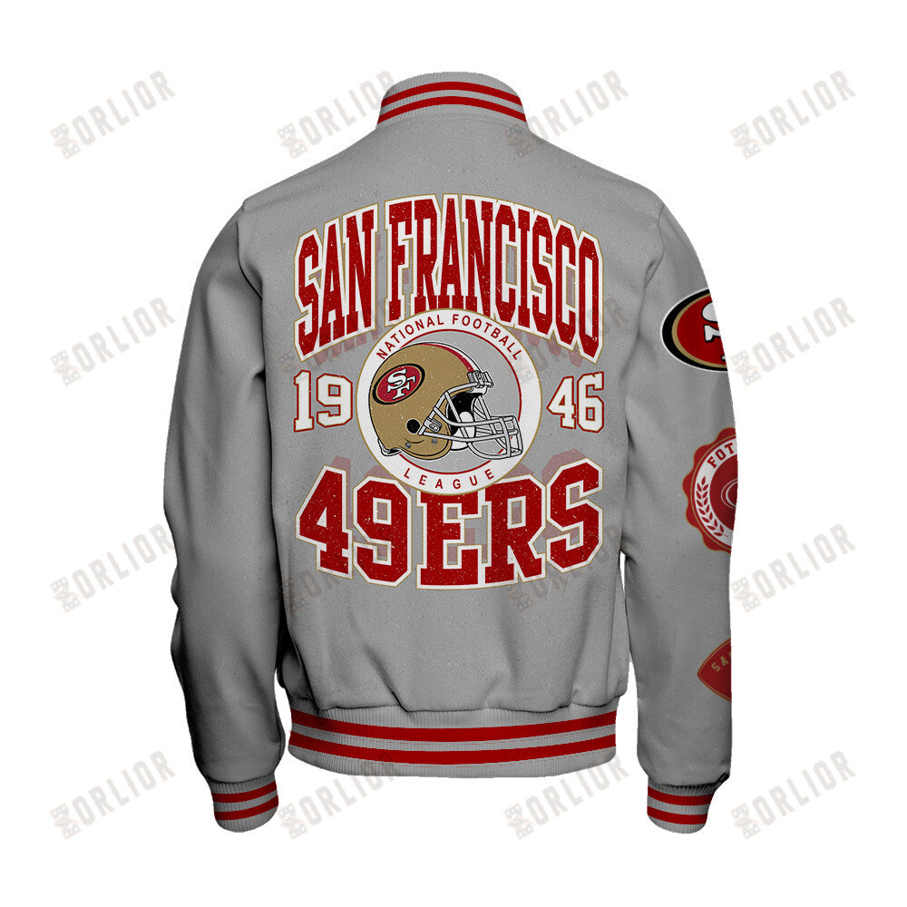 San Francisco 49ers Personalized Unisex Varsity Jacket AZBTVJK000346