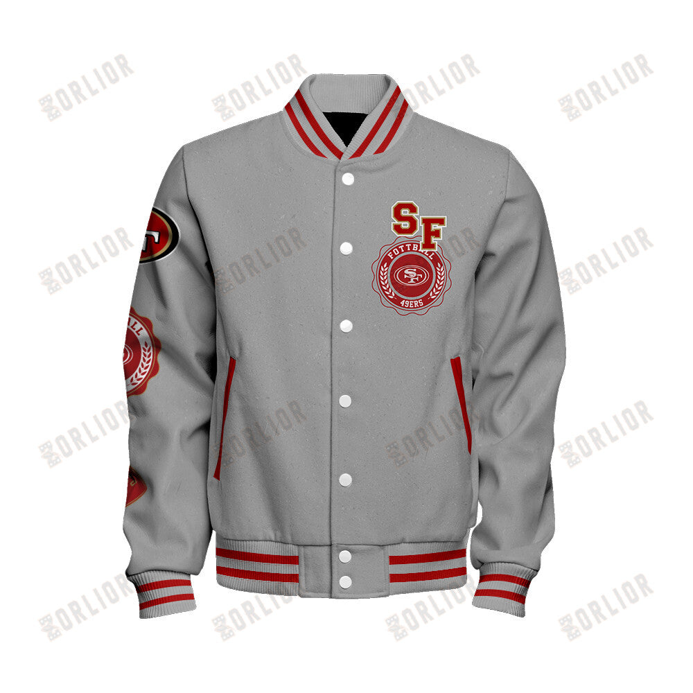 San Francisco 49ers Personalized Unisex Varsity Jacket AZBTVJK000346