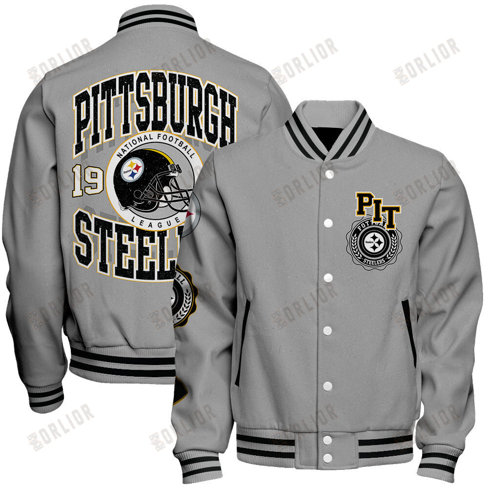 Pittsburgh Steelers Personalized Unisex Varsity Jacket AZBTVJK000347