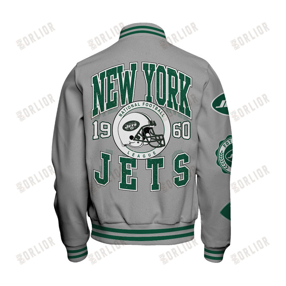 New York Jets Personalized Unisex Varsity Jacket AZBTVJK000349