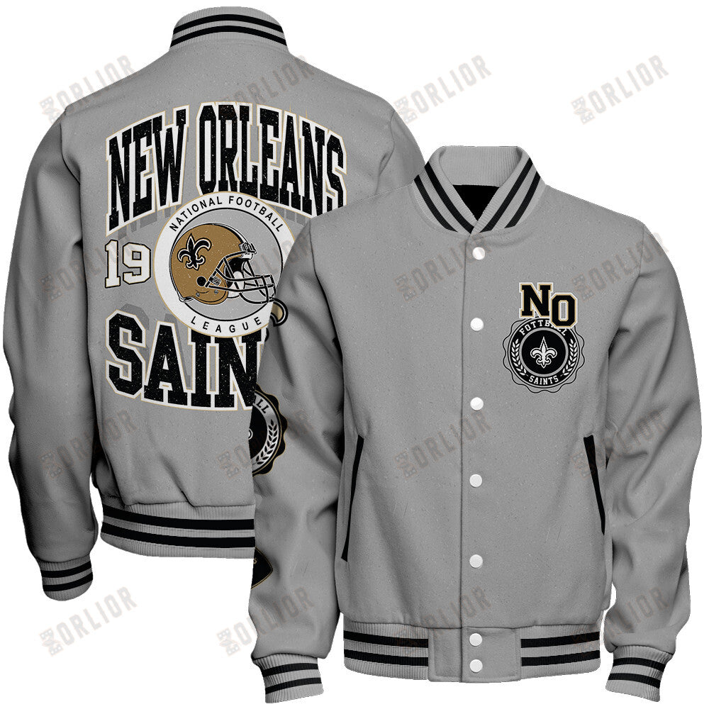 New Orleans Saints Personalized Unisex Varsity Jacket AZBTVJK000351