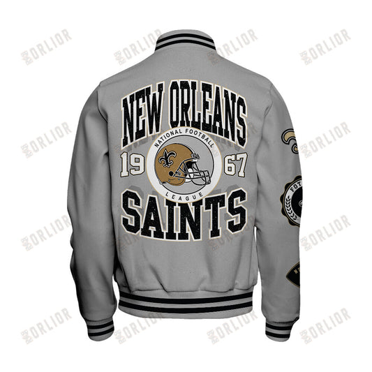 New Orleans Saints Personalized Unisex Varsity Jacket AZBTVJK000351