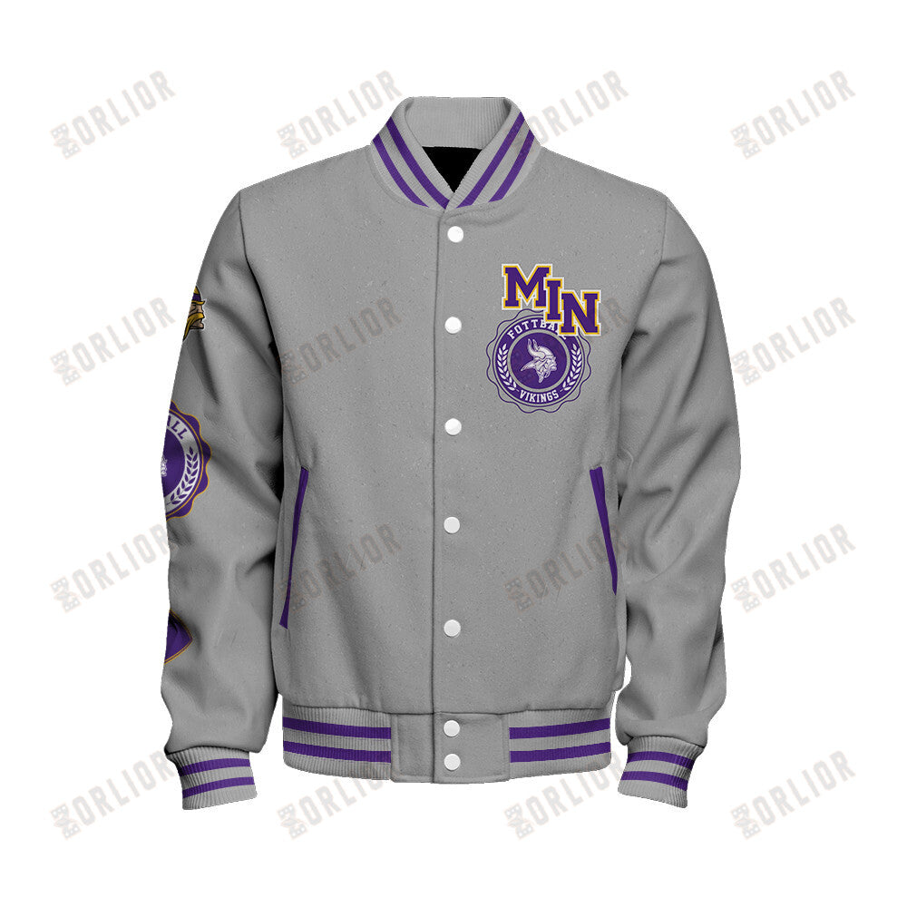 Minnesota Vikings Personalized Unisex Varsity Jacket AZBTVJK000353