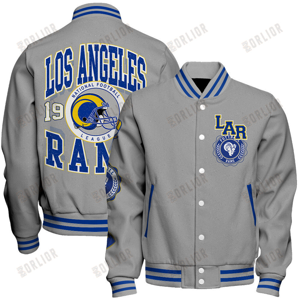 Los Angeles Rams Personalized Unisex Varsity Jacket AZBTVJK000355