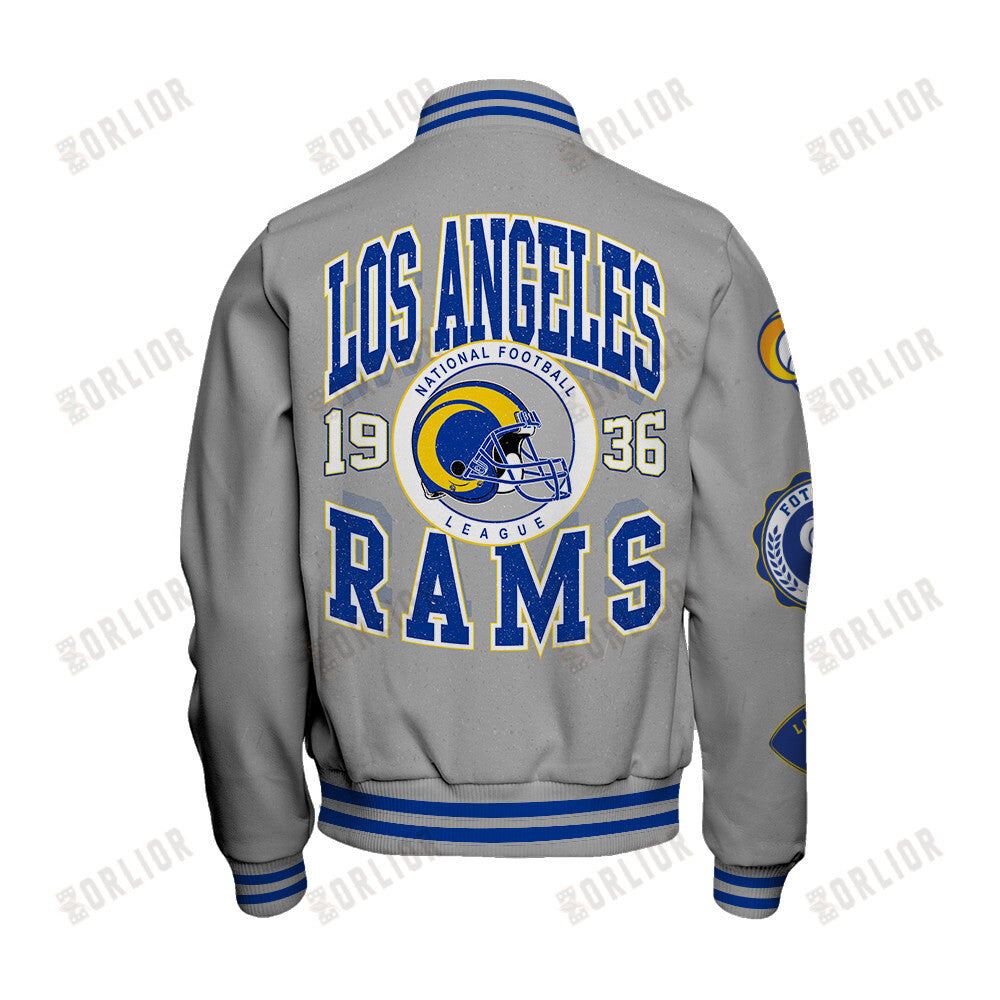Los Angeles Rams Personalized Unisex Varsity Jacket AZBTVJK000355